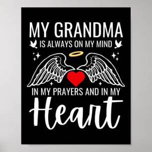 Meine Oma Guardian Angel Heaven Memorial Liebe Mot Poster