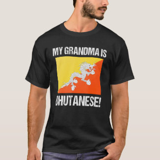 Meine Oma ist bhutanesischer Stolz Bhutan-Flagge T-Shirt