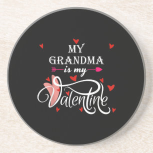 Meine Oma ist mein Valentine Valentinstag Grandson Getränkeuntersetzer