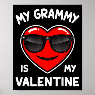 Meine Oma ist mein Valentinsherz Valentinstag Jung Poster