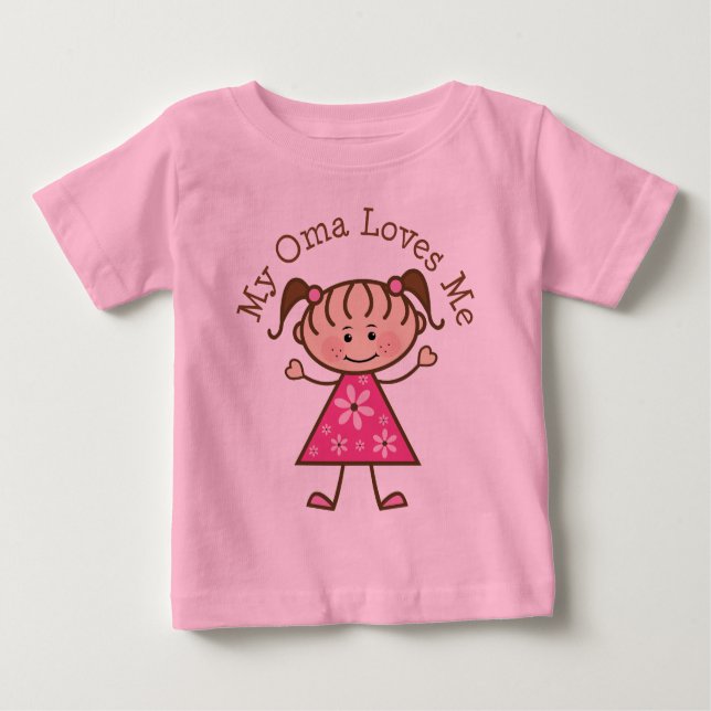 Meine Oma Lieben Strichmännchen Baby T-shirt (Vorderseite)