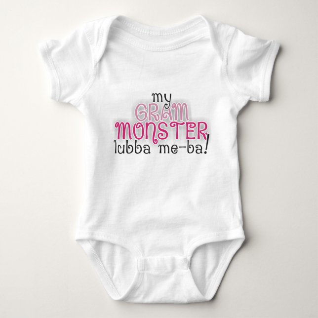 Meine Oma Lubba Meba! Baby Girl Onsie Baby Strampler (Vorderseite)
