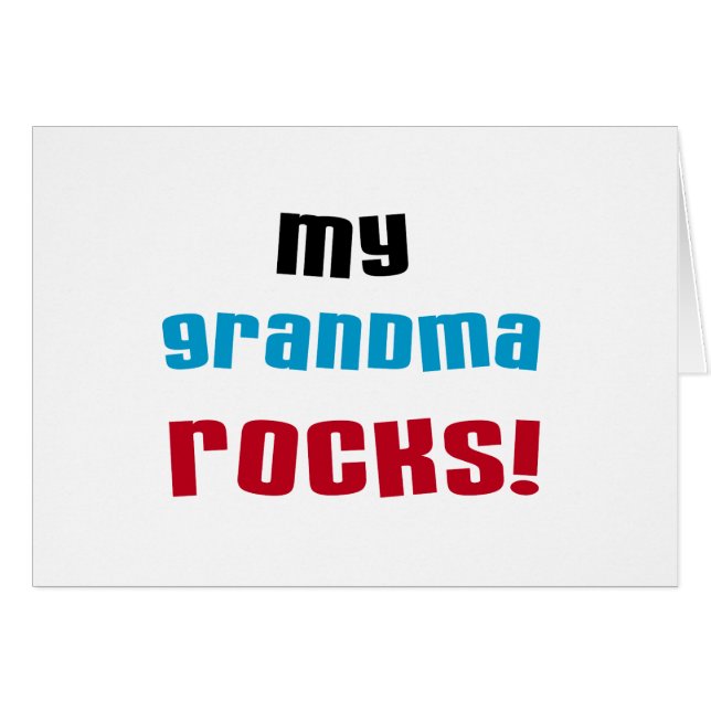 Meine Oma Rocks T - Shirt und Geschenke (Vorderseite (Horizontal))