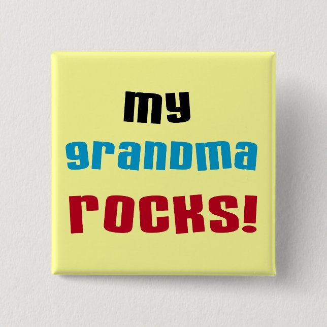 Meine Oma Rocks T - Shirt und Geschenke Button (Vorderseite)