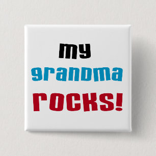 Meine Oma Rocks T - Shirt und Geschenke Button