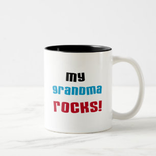 Meine Oma Rocks T - Shirt und Geschenke Zweifarbige Tasse
