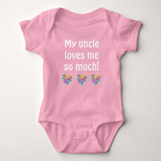 Meine Onkel Lieben Ich Baby Bodysuit Baby Strampler (Vorderseite)