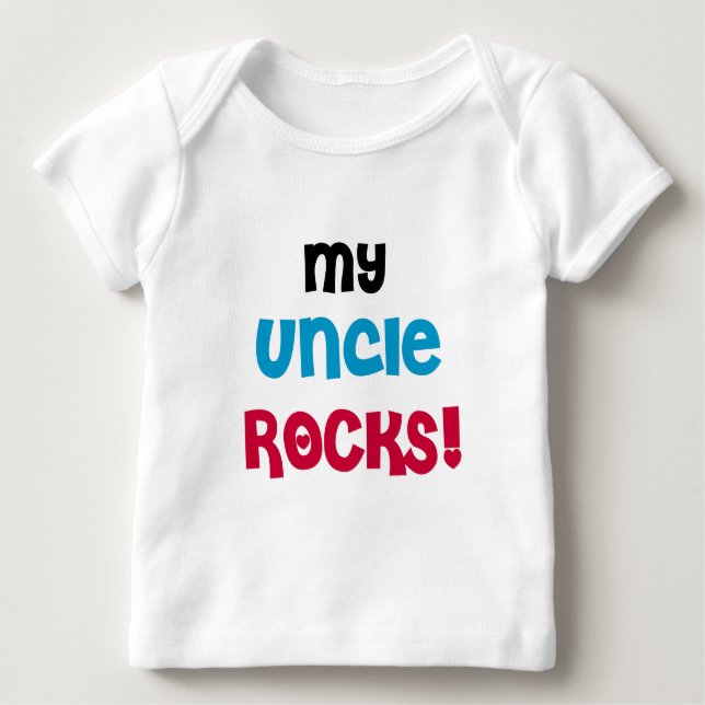 Meine Onkel Rocks Baby T-Shirt (Vorderseite)