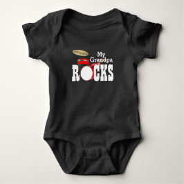 "Meine Opa Rocks!" mit Drum Set Baby Bodysuit Baby Strampler