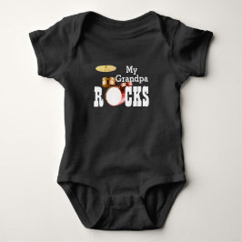 "Meine Opa Rocks!" mit Drum Set Baby Bodysuit Strampler