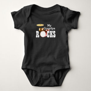 "Meine Opa Rocks!" mit Drum Set Baby Bodysuit Strampler
