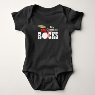"Meine Opa Rocks!" mit Drum Set Baby Bodysuit Strampler