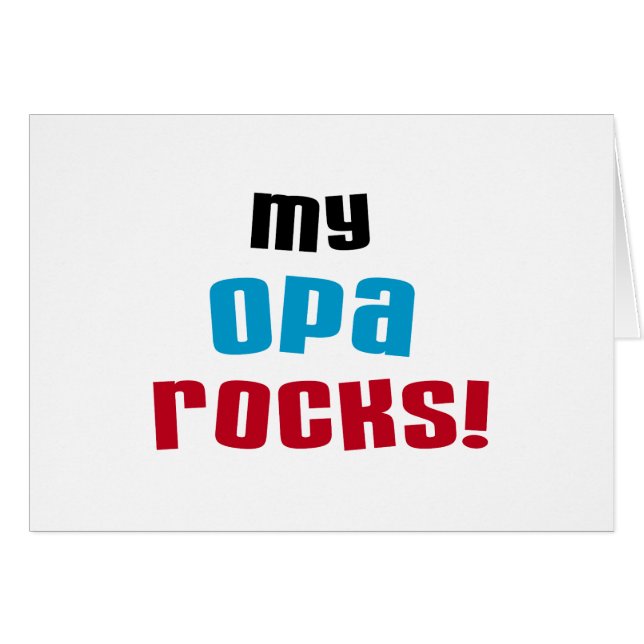 Meine Opa Rocks T - Shirt und Geschenke (Vorderseite (Horizontal))