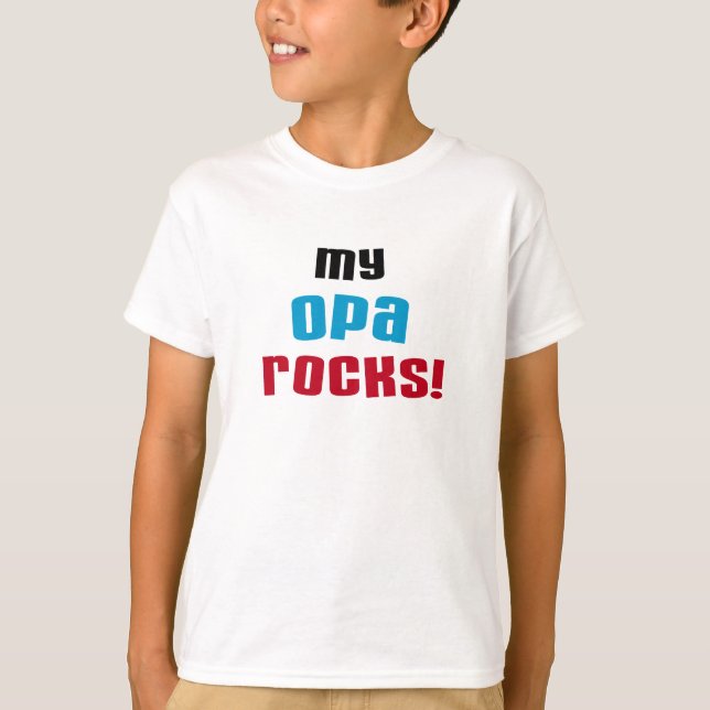 Meine Opa Rocks T - Shirt und Geschenke (Vorderseite)