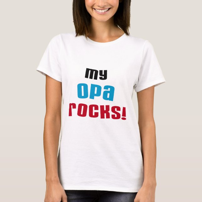 Meine Opa Rocks T - Shirt und Geschenke (Vorderseite)