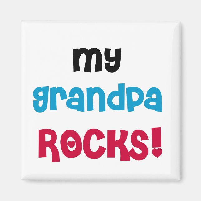 Meine Opa Rocks Tshirts und Geschenke Magnet (Vorne)
