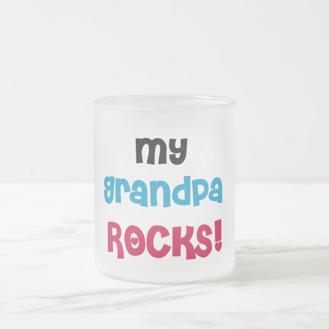Meine Opa Rocks Tshirts und Geschenke Mattglastasse (Mittel)