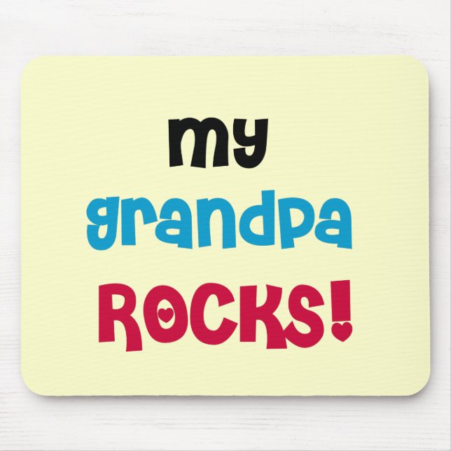 Meine Opa Rocks Tshirts und Geschenke Mousepad (Vorne)