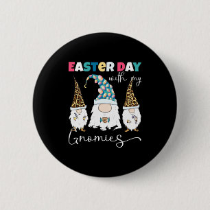 Meine Ostergnomies Gnome Leopard Button