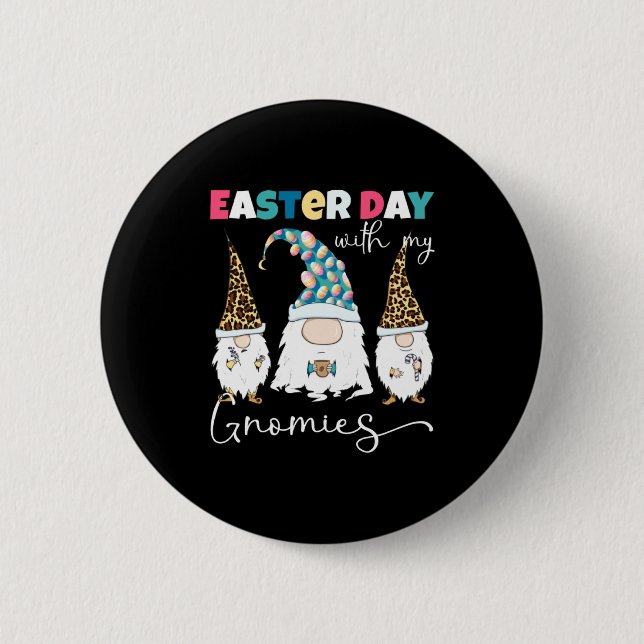 Meine Ostergnomies Gnome Leopard Button (Vorderseite)