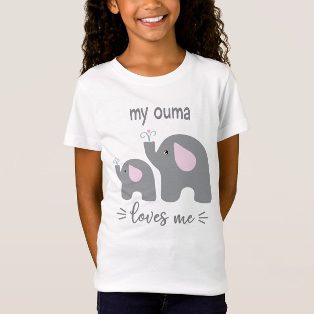 Meine Ouma Lieben Ich - Elefantes Shirt für Kinder (Vorderseite)