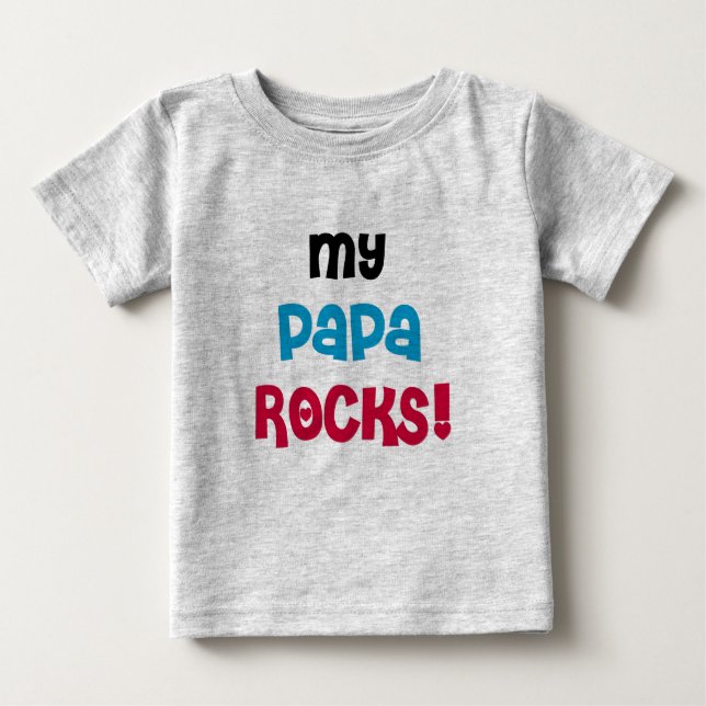 Meine Papa-Felsen Baby T-shirt (Vorderseite)