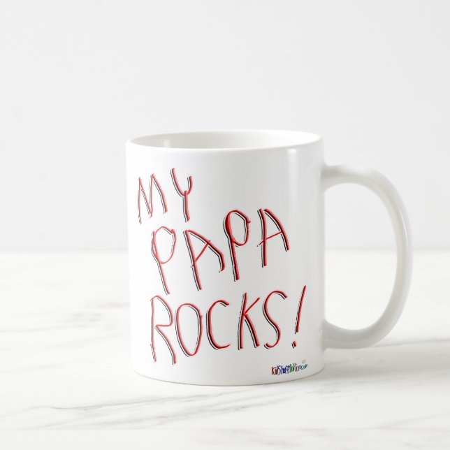 Meine Papa-Felsen! Tasse (Rechts)