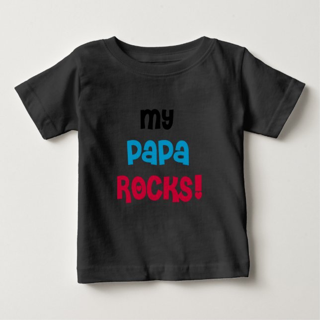 Meine Papa Rocks Baby T-shirt (Vorderseite)
