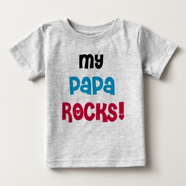 Meine Papa Rocks Baby T-shirt (Vorderseite)