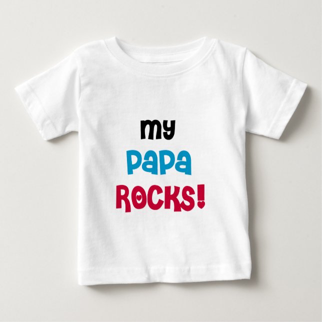 Meine Papa Rocks T - Shirt und Geschenke (Vorderseite)