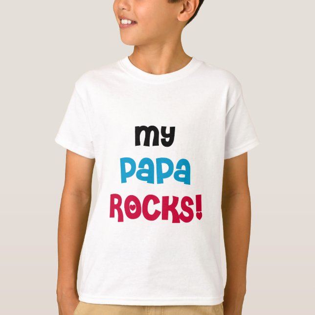 Meine Papa Rocks Tshirts und Geschenke (Vorderseite)