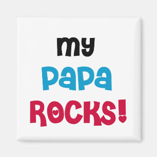 Meine Papa Rocks Tshirts und Geschenke Magnet