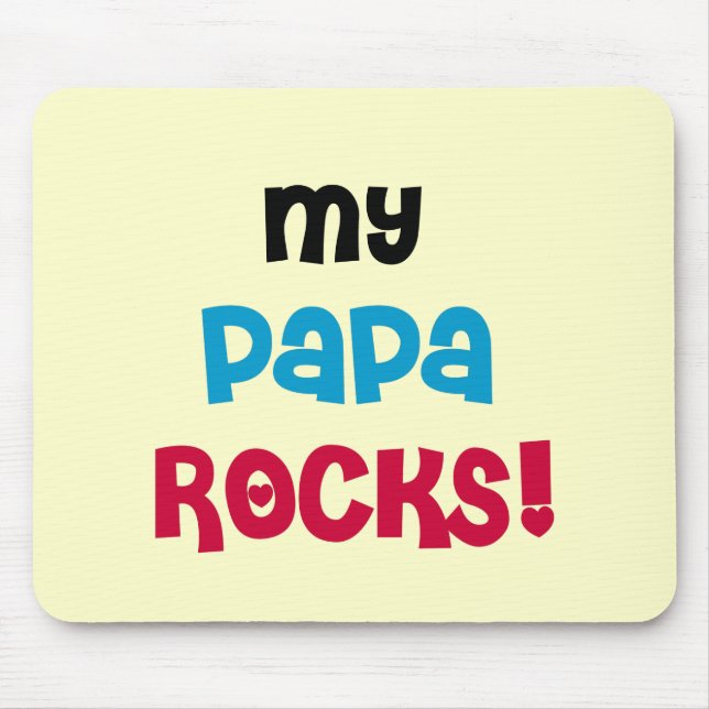 Meine Papa Rocks Tshirts und Geschenke Mousepad (Vorne)