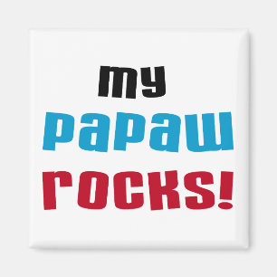 Meine Papaw Rocks T - Shirt und Geschenke Magnet