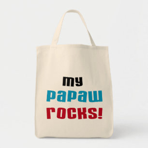 Meine Papaw Rocks T - Shirt und Geschenke Tragetasche