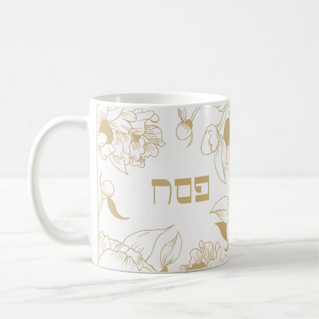 Meine Passover Tasse Gold Florals (Links)