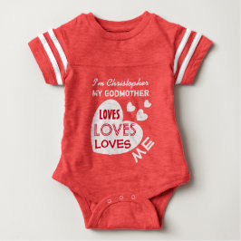 Meine PATIN Lieben ich mit Herz-kundenspezifischem Baby Strampler