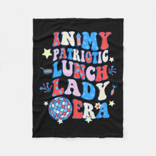 Meine Patriotische Lunch Lady Era glücklich 4. Jul Fleecedecke