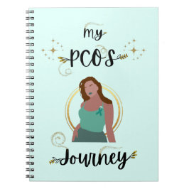 Meine PCOS Reise Gold Glitzer Glitzern Aquamarin R Notizblock