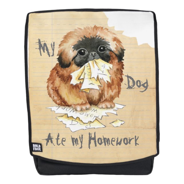 Meine Pekingese Ate my Hausaufgaben Rucksack (Vorderseite)