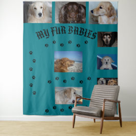 Meine Pelzbabys mit Paw Prints Wandteppich