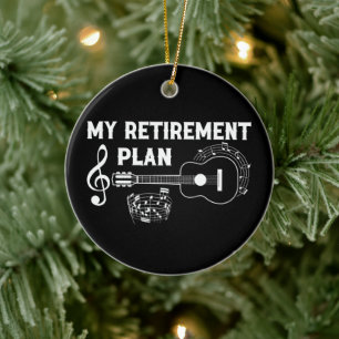 Meine Pensionsplan Gitarre Funny Musicians Keramik Ornament