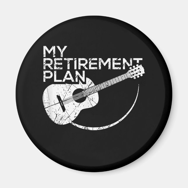 Meine Pensionsplan Gitarre Funny Musicians Magnet (Vorne)