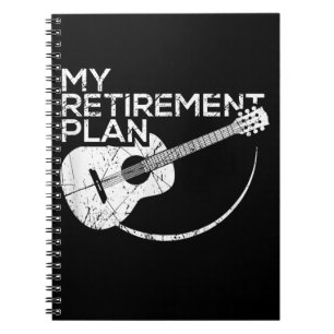Meine Pensionsplan Gitarre Funny Musicians Notizblock