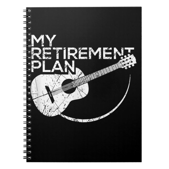 Meine Pensionsplan Gitarre Funny Musicians Notizblock (Vorderseite)