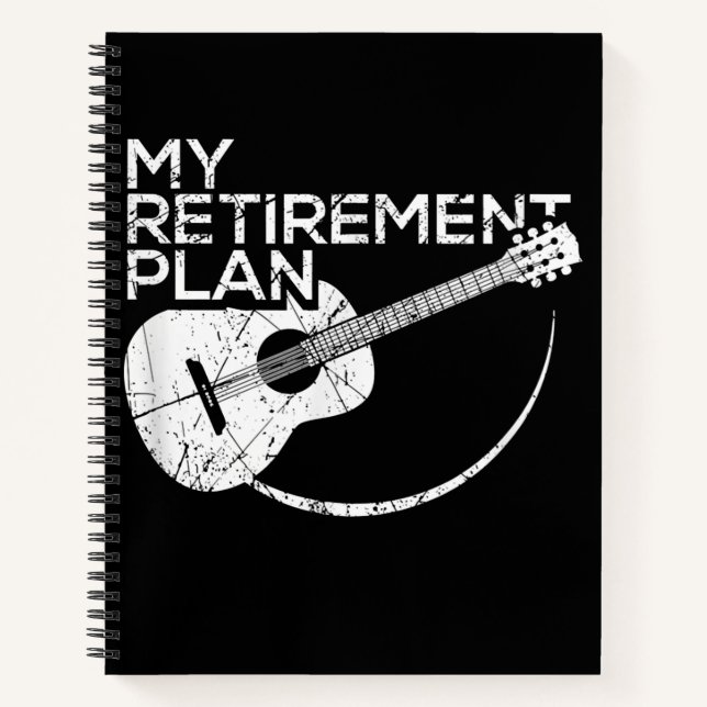 Meine Pensionsplan Gitarre Funny Musicians Notizbuch (Vorderseite)