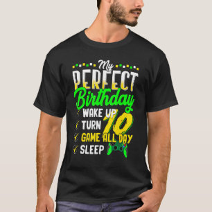 Meine perfekte Geburtstagsparty für Gamer 10 Jahre T-Shirt