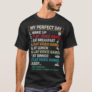 Meine perfekten Tag Videospiele Lustiges Gamer-Ges T-Shirt