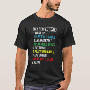 Meine perfekten Videospiele am Tag Funny Cool Game T-Shirt