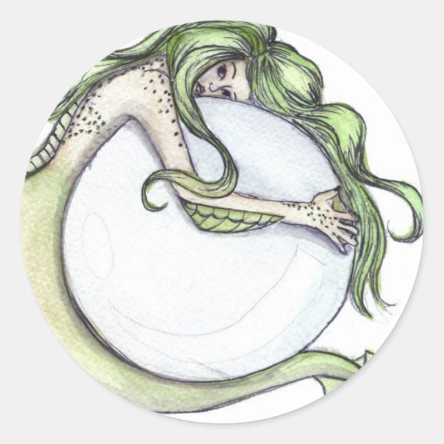 Meine Perle Runder Aufkleber (Vorderseite)